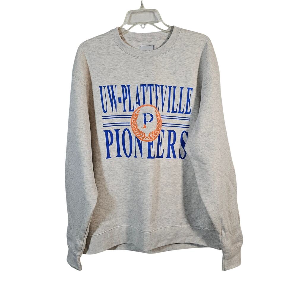 Gear Sports UW Platteville Pioneers Cotton Heather beige sweatshirt